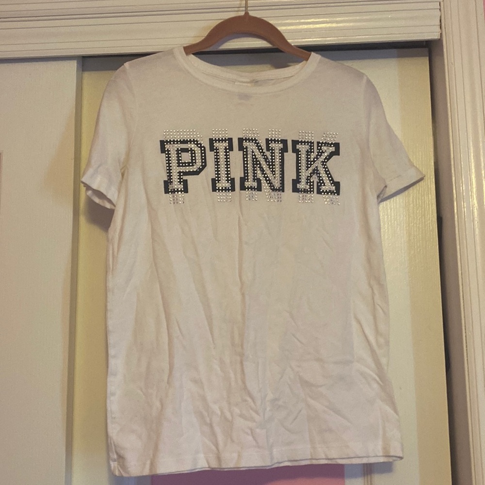 White t-shirt with Rhine stones